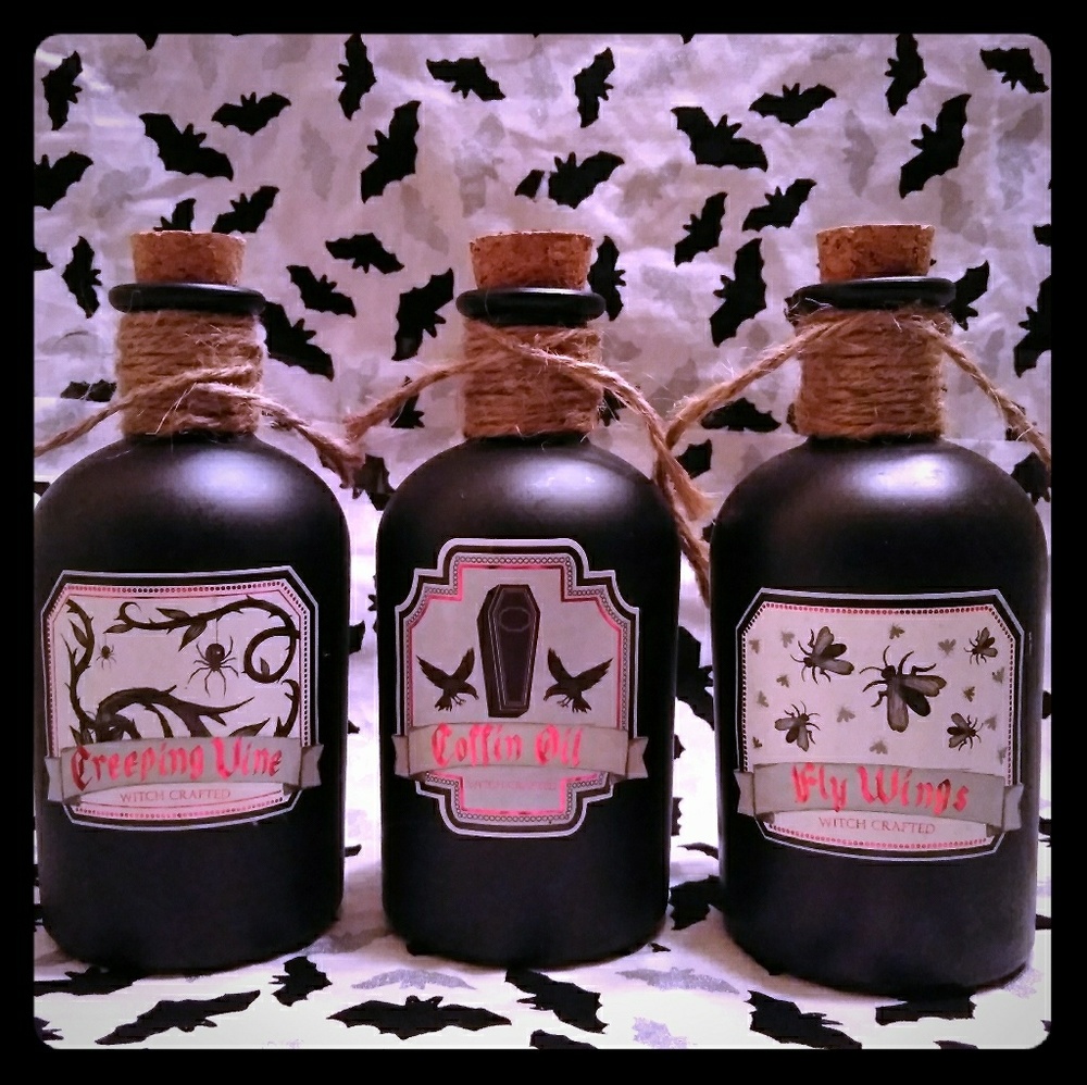 *SOLD*Halloween Gothic Potion Bottle Bundle